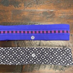 Lululemon Headbands Bundle of 2 Black and Indigo